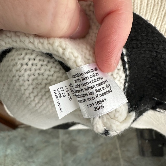 NEW Lane Bryant Sweater 18 20 Cowl Neck Black Cream Stripe Pullover Cozy Tunic - Picture 7 of 10